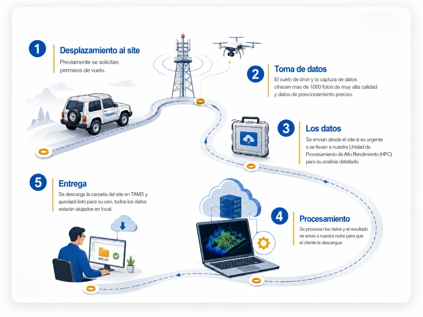 Proceso operativo de Intelsi y TAMS